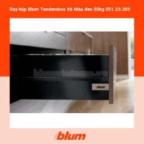 Ray hộp Blum Tandembox X6 Màu đen 50kg 551.23.355