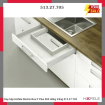 Ray hộp Häfele Matrix Box P Plus 500 40kg trắng 513.27.705