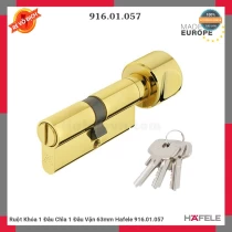 Ruột Khóa 1 Đầu Chìa 1 Đầu Vặn 63mm Hafele 916.01.057