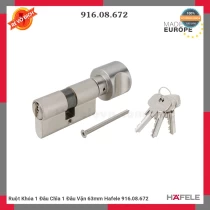 Ruột Khóa 1 Đầu Chìa 1 Đầu Vặn 63mm Hafele 916.08.672