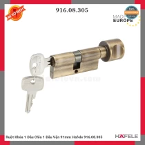 Ruột Khóa 1 Đầu Chìa 1 Đầu Vặn 91mm Hafele 916.08.305