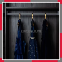 Suốt Treo Hợp Kim Cao Cấp Bọc Da Màu Ghi EuroGold BS03G