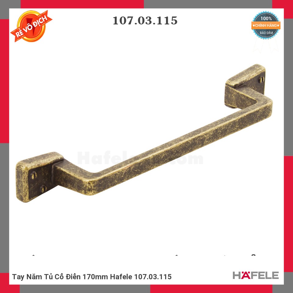 Tay Nắm Tủ Cổ Điển 170mm Hafele 107.03.115