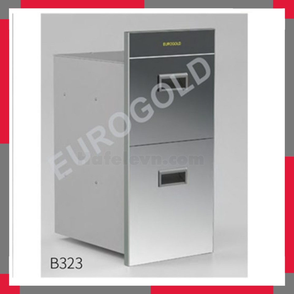 Thùng Gạo Mặt Gương 2 Tầng Màu Bạc EuroGold B323