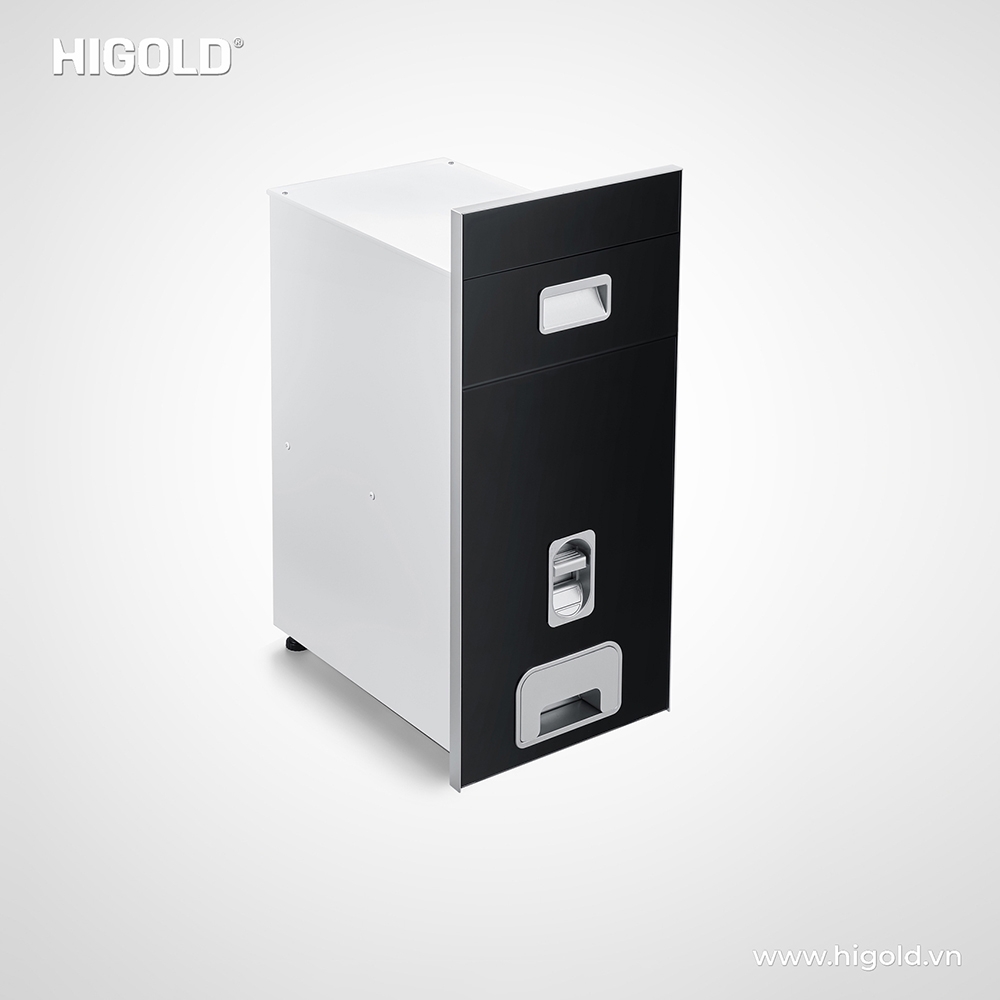 THÙNG GẠO MẶT GƯƠNG MÀU ĐEN CAO CẤP HiGold 307040
