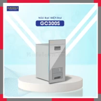 Thùng Gạo Mặt Gương Nút Nhấn Màu Bạc EuroGold CB300S