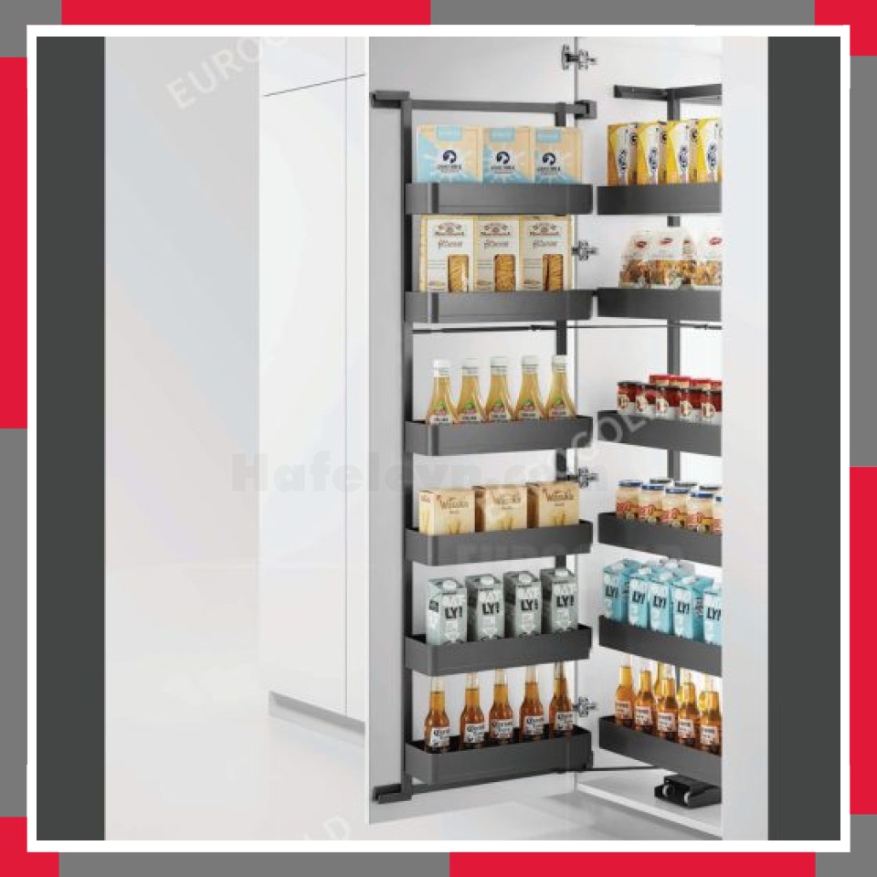 Tủ đồ Khô 6 Tầng Cánh Mở Màu Ghi Cao Cấp EuroGold EUM6L450G