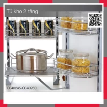 Tủ Kho 2 Tầng Inox 304 Cánh Mở EuroGold CP040245