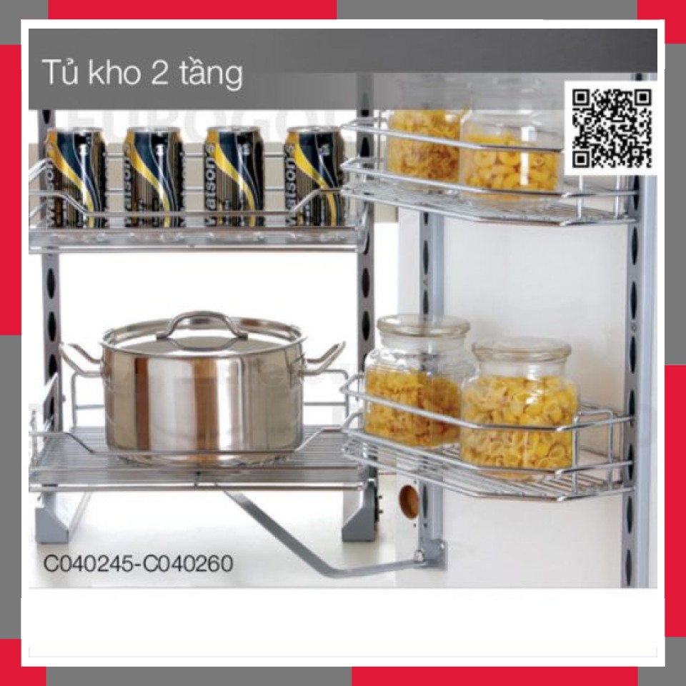 Tủ Kho 2 Tầng Inox 304 Cánh Mở EuroGold CP040260