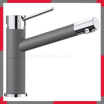 BLANCO Alta Rock Grey - Vòi Rửa Bát Đồng Nguyên Khối Xoay 360°, Phong Cách Minimalism