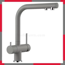 Vòi Rửa Bát Blanco Fontas II Alu Metallic: Đồng Nguyên Khối, Chống Trào, Xoay 360º