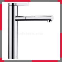 Vòi Rửa Chén Blanco Linee S Chrome - Thép Không Gỉ, Xoay 360°, Kéo Dài