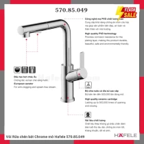 Vòi Rửa chén bát Chrome mờ Hafele 570.85.049